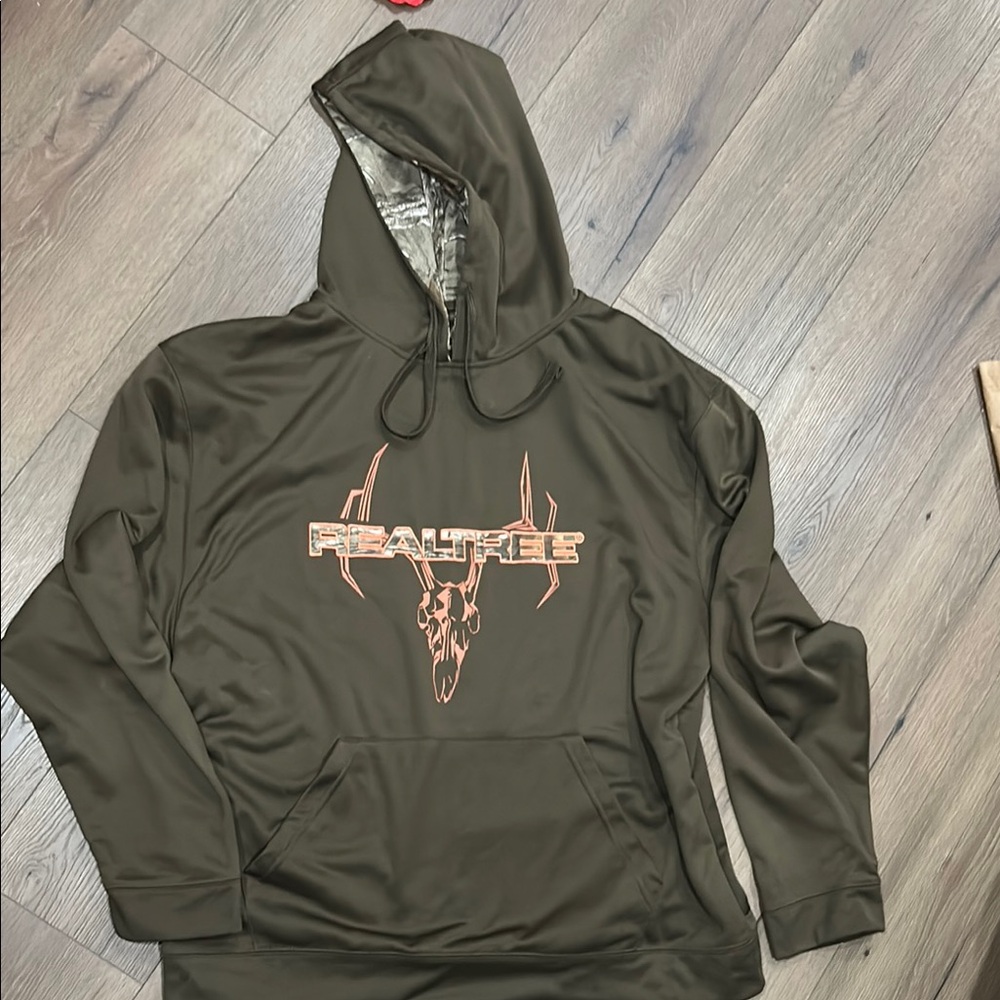 Realtree Black Hoodie with Red Logo